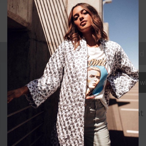 BOBBIE WREN CLAD & CLOTH QUILTED FLORAL PRINT OPEN FRONT JACKET CARDIGAN SzS - Picture 1 of 14